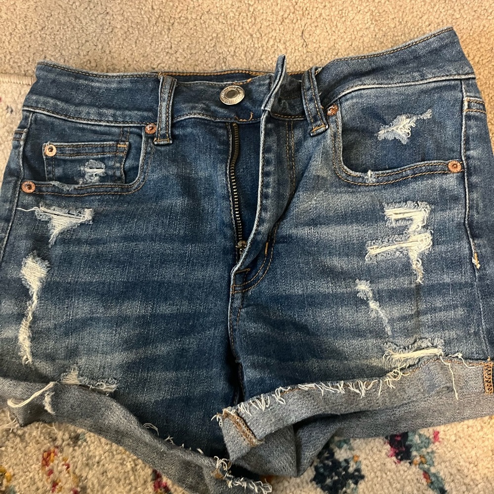 American eagle super stretch jean shorts